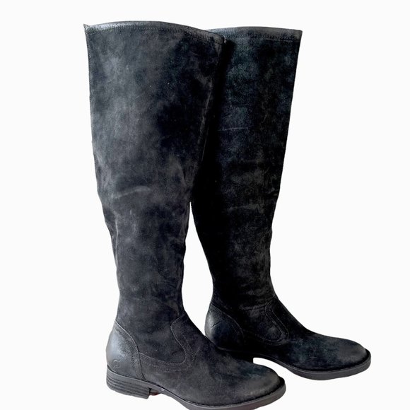 BORN BORMAN Suede Leather Riding Boots - Picture 3 of 7